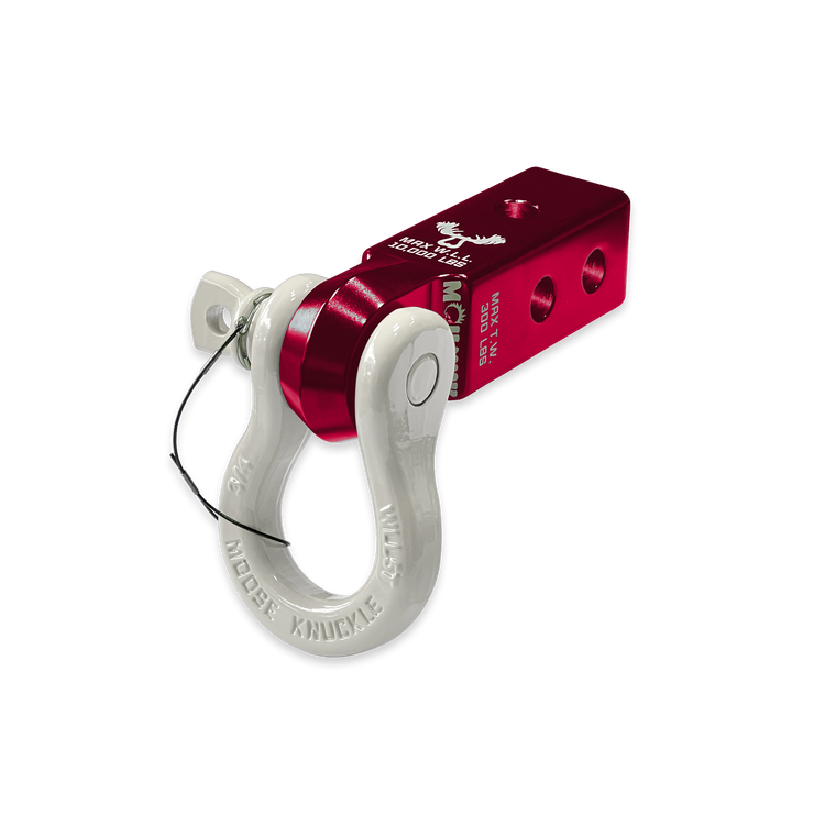 B'oh 3/4 Pin Shackle & 2.0 Receiver (Red Rum and Pure White Combo)