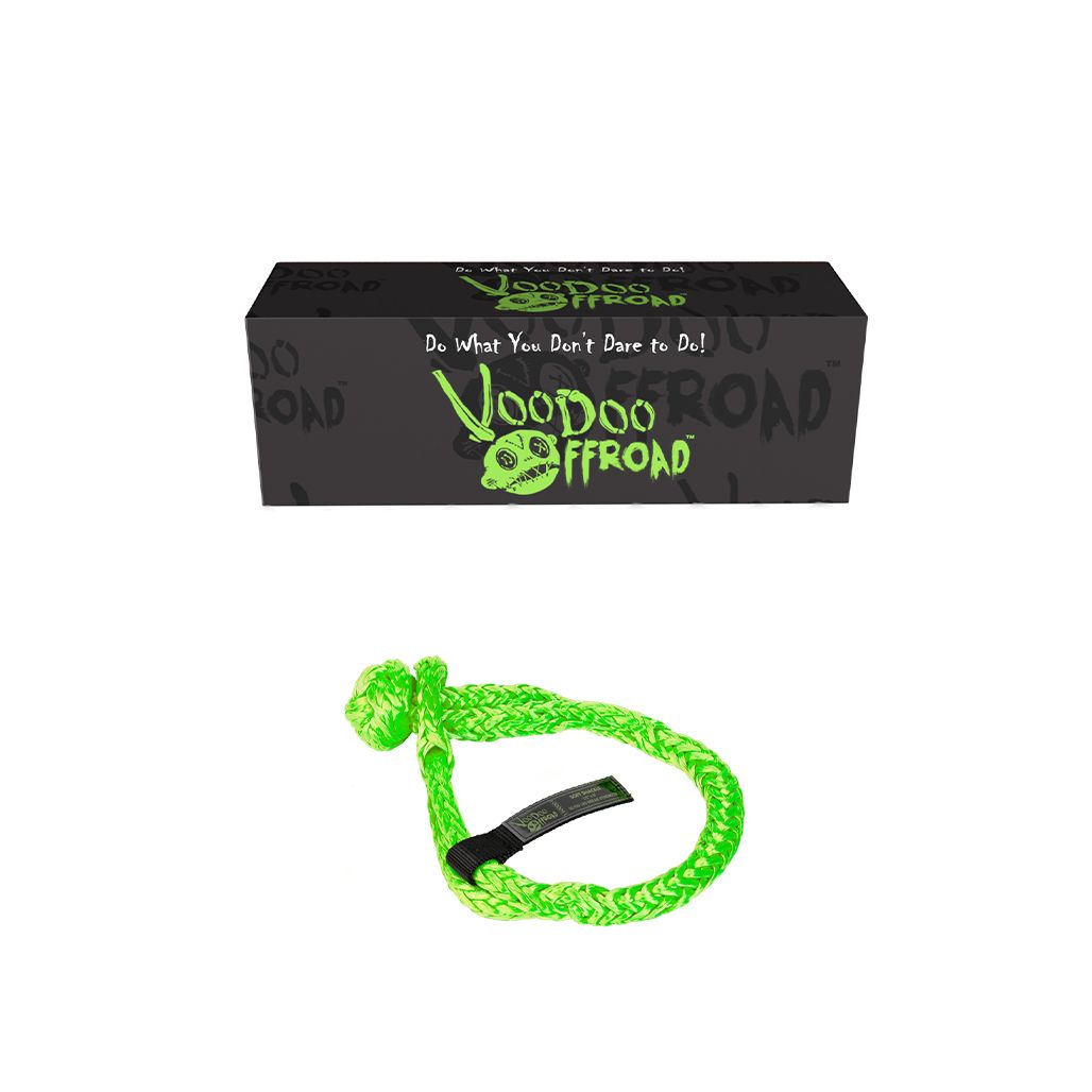 Voodoo Offroad 2.0 Santeria Series 1/2" x 8" Winch Soft Shackle - Green