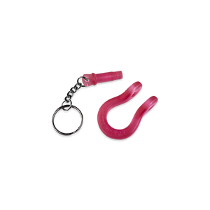 B'oh Shackle Screw Pin Key Chain in Red. Pin and Body