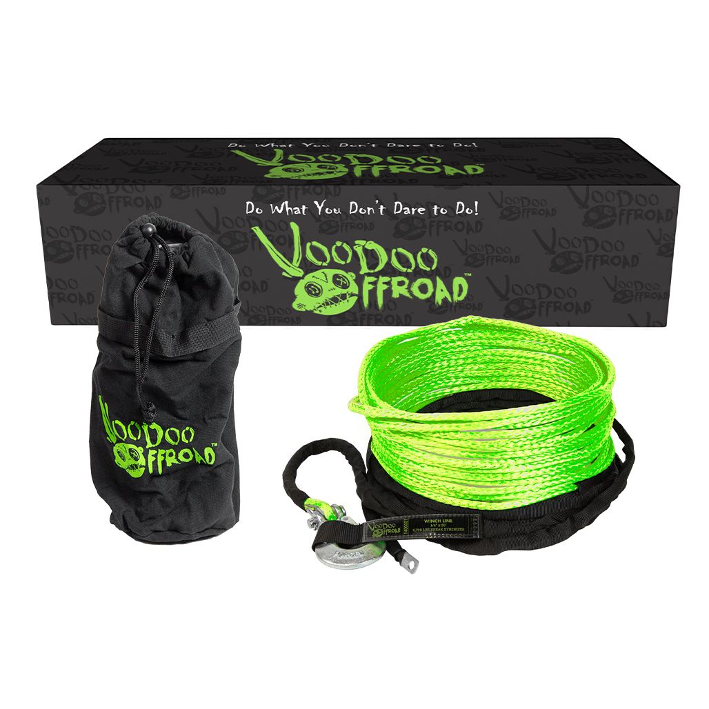 Voodoo Offroad 2.0 Santeria Series 1/4" x 50 ft Winch Line for UTV - Green