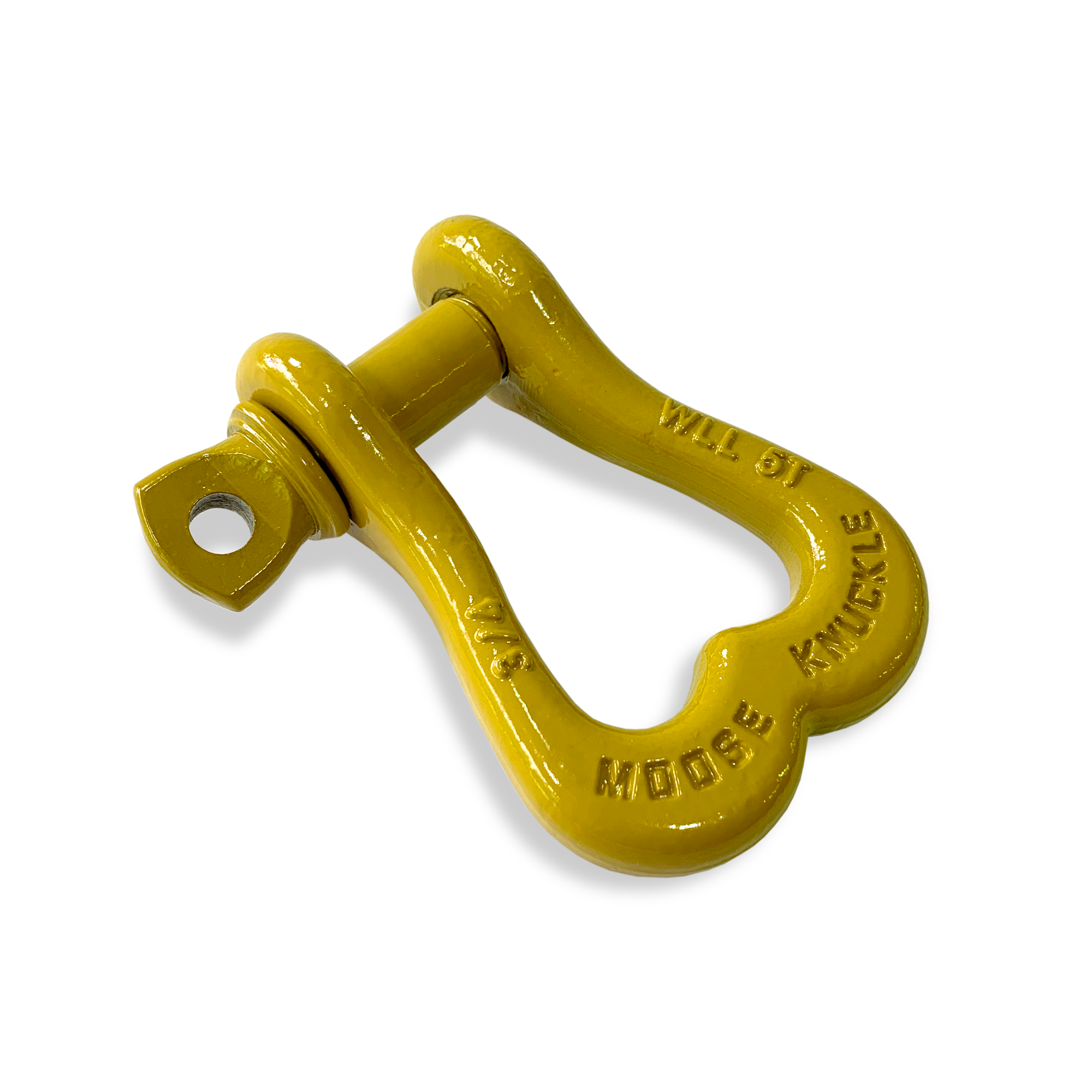 Moose Knuckle XL Detonator Yellow Bow D-Ring 3/4" Shackle for Off-Road Closed Loop 4x4 and SxS Vehicle Recovery