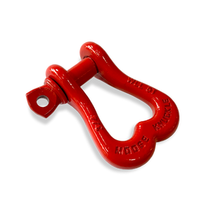 Moose Knuckle XL Flame Red Bow D-Ring 3/4" Shackle for Off-Road Closed Loop 4x4 and SxS Vehicle Recovery