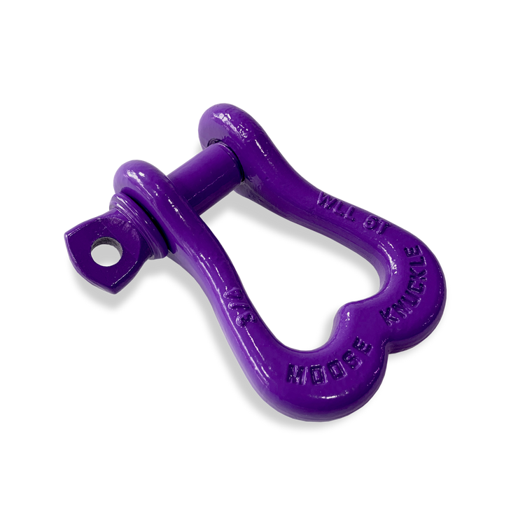 Moose Knuckle XL Grape Escape Purple Bow D-Ring 3/4" Shackle for Off-Road Closed Loop 4x4 and SxS Vehicle Recovery