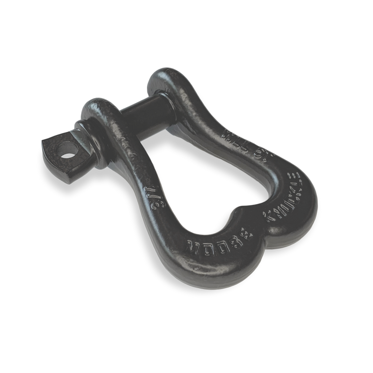 Moose Knuckle XL Gun Gray Bow D-Ring 3/4" Shackle for Off-Road Closed Loop 4x4 and SxS Vehicle Recovery