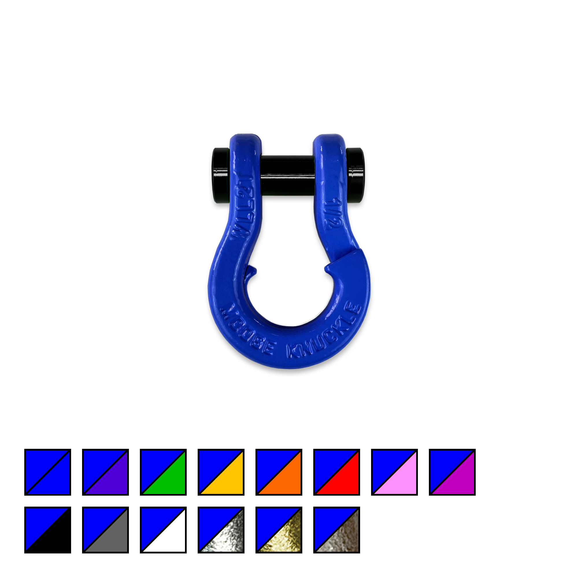 Jowl 1/2 inch SxS Split Shackle in Blue Balls