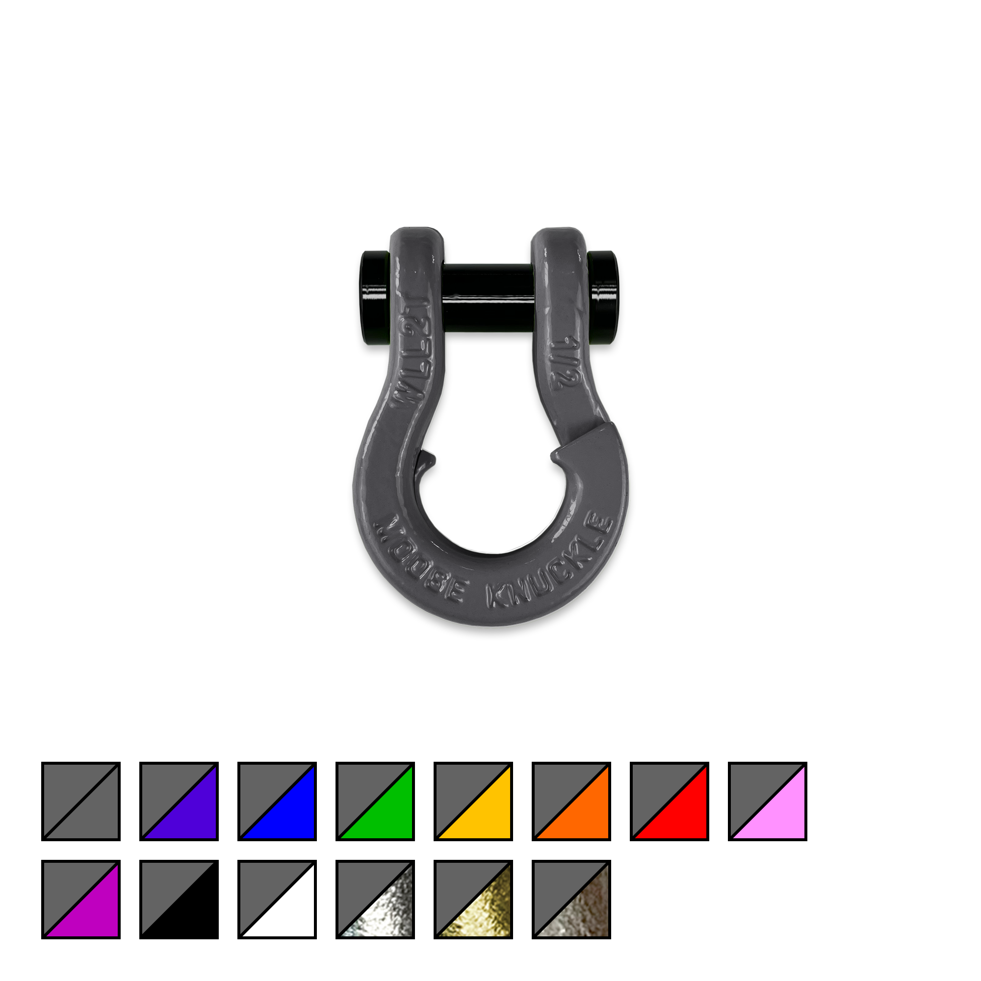 Jowl 1/2 inch SxS Split Shackle in Gun Gray