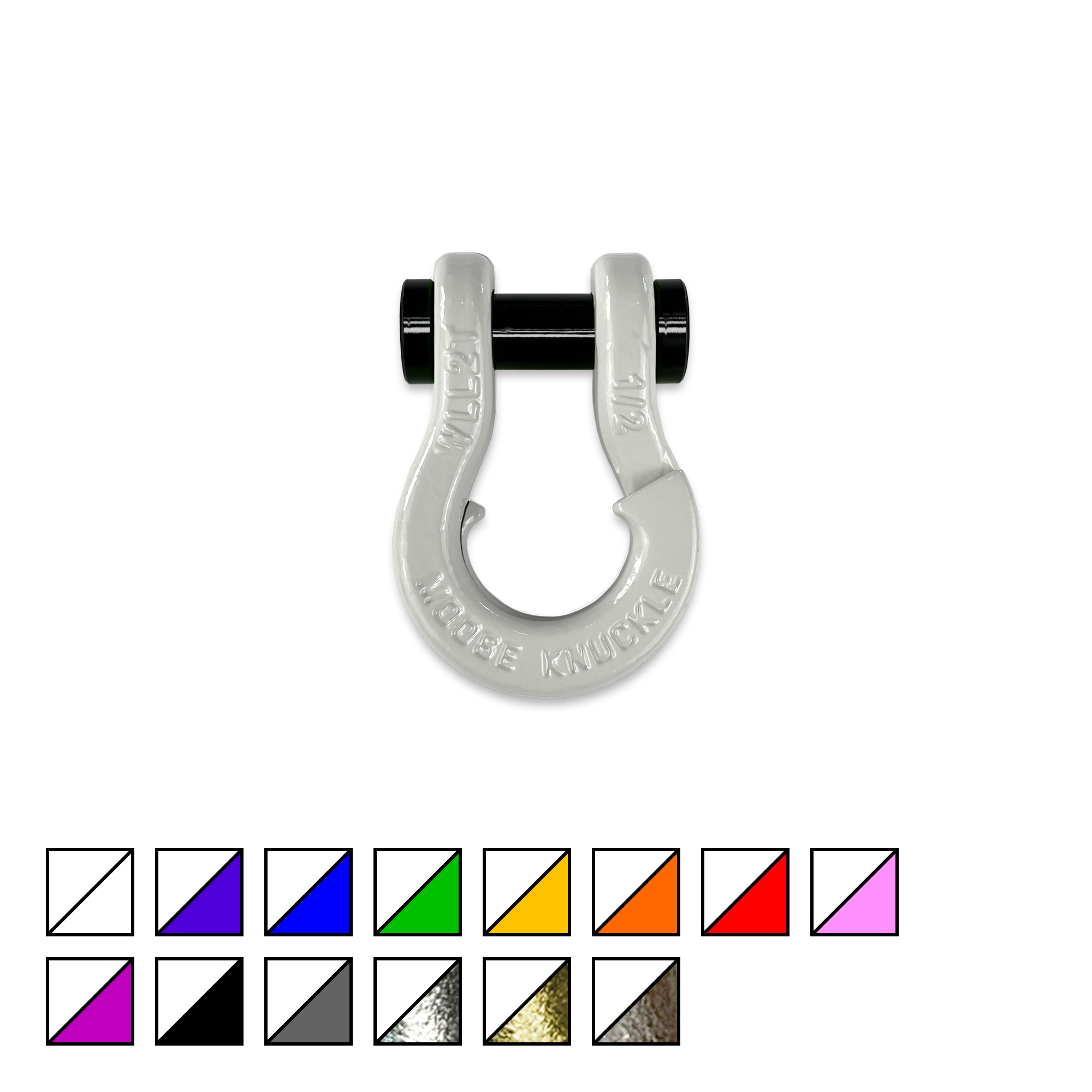 Jowl 1/2 inch SxS Split Shackle in Pure White Front