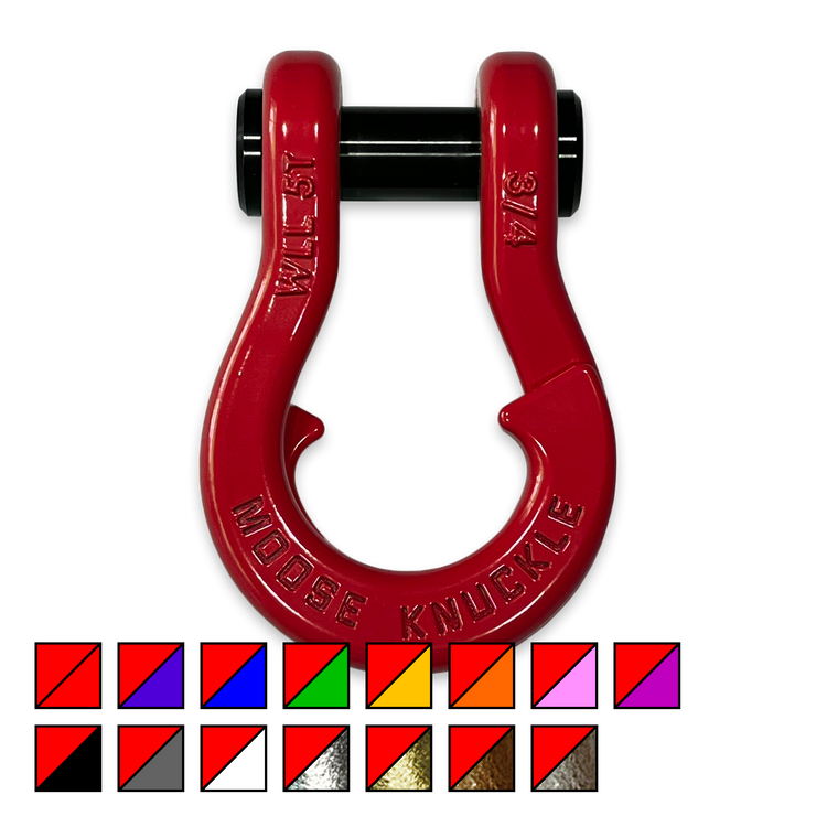 Moose Knuckle's Jowl Recovery Split Shackle 3/4 in Flame Red