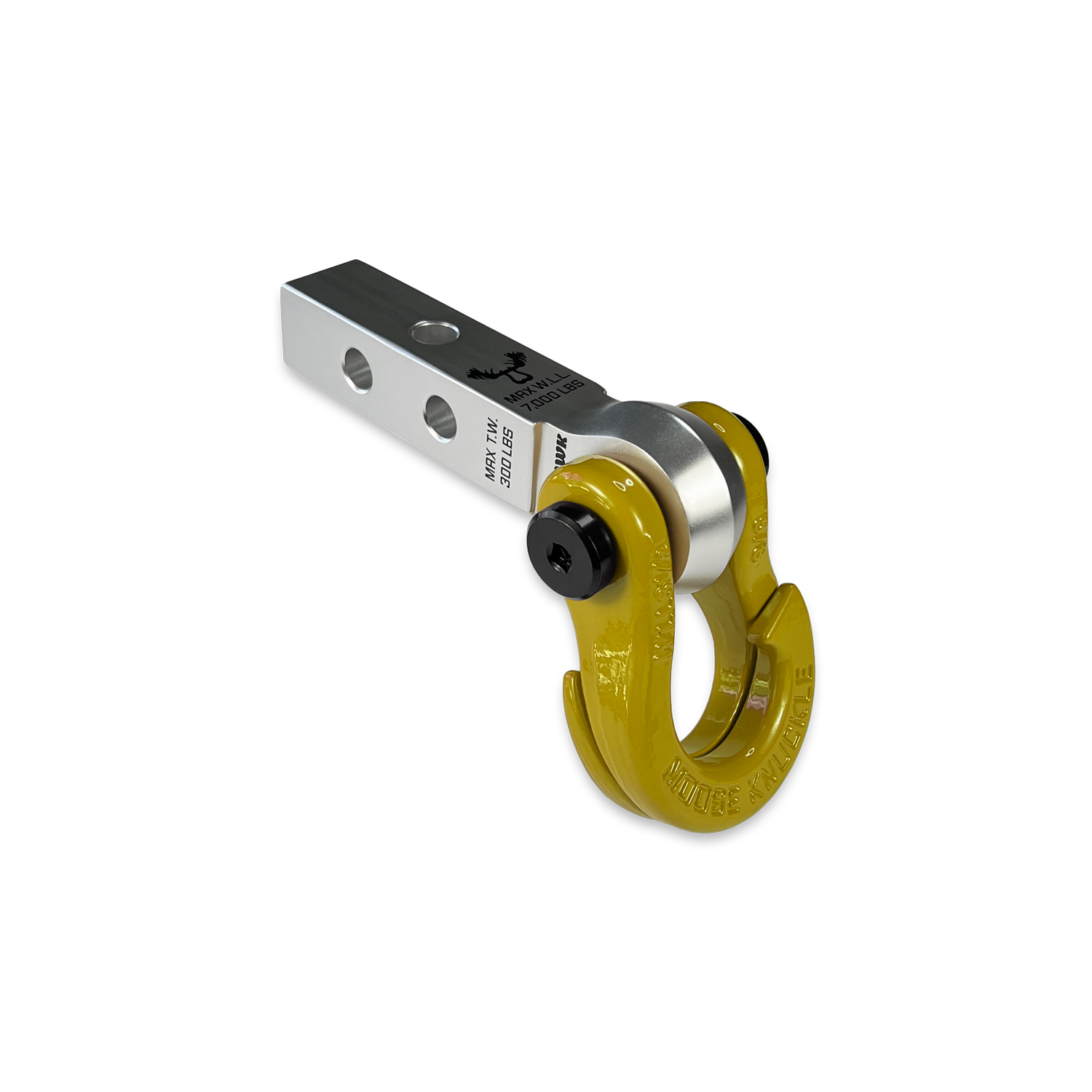 Jowl 5/8 Split Shackle & 1.25 Receiver (Atomic Silver and Detonator Yellow)