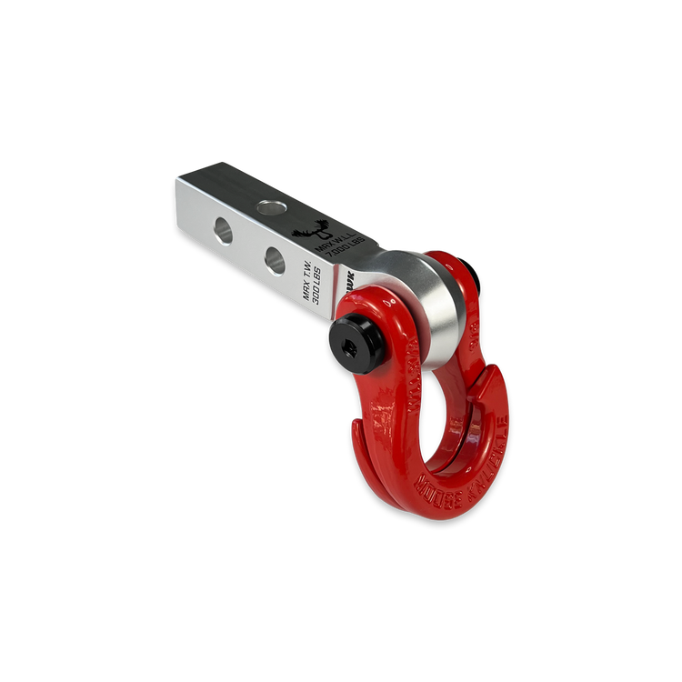 Jowl 5/8 Split Shackle & 1.25 Receiver (Atomic Silver and Flame Red)