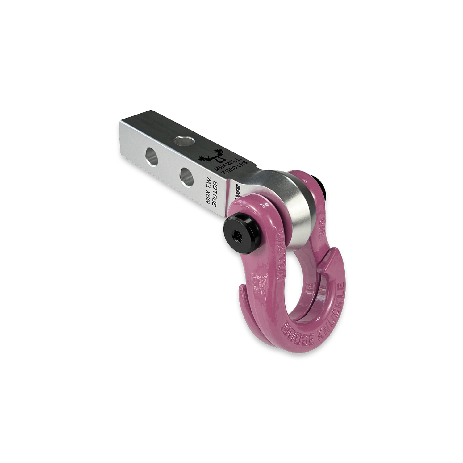 Jowl 5/8 Split Shackle & 1.25 Receiver (Atomic Silver and Pretty Pink)