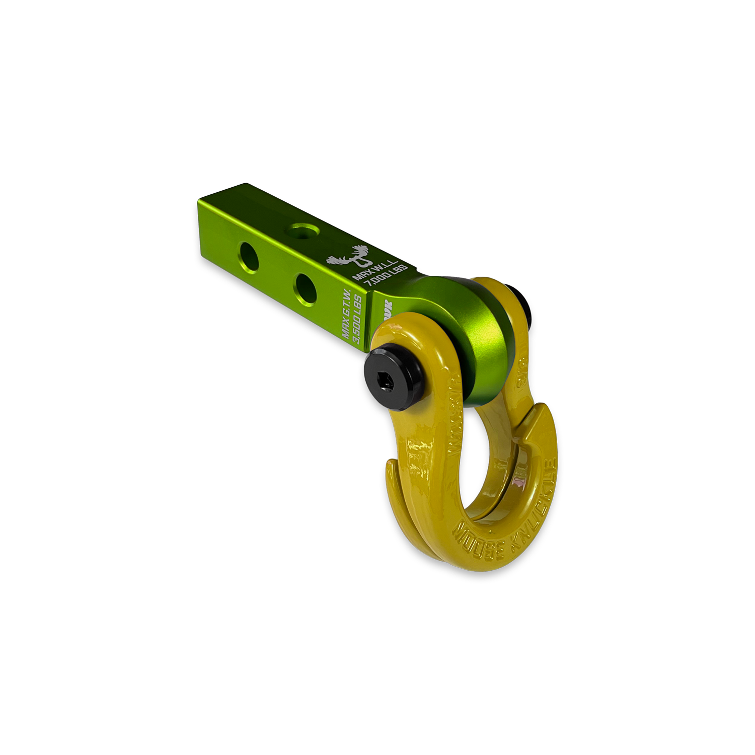 Jowl 5/8 Split Shackle & 1.25 Receiver (Bean Green and Detonator Yellow)