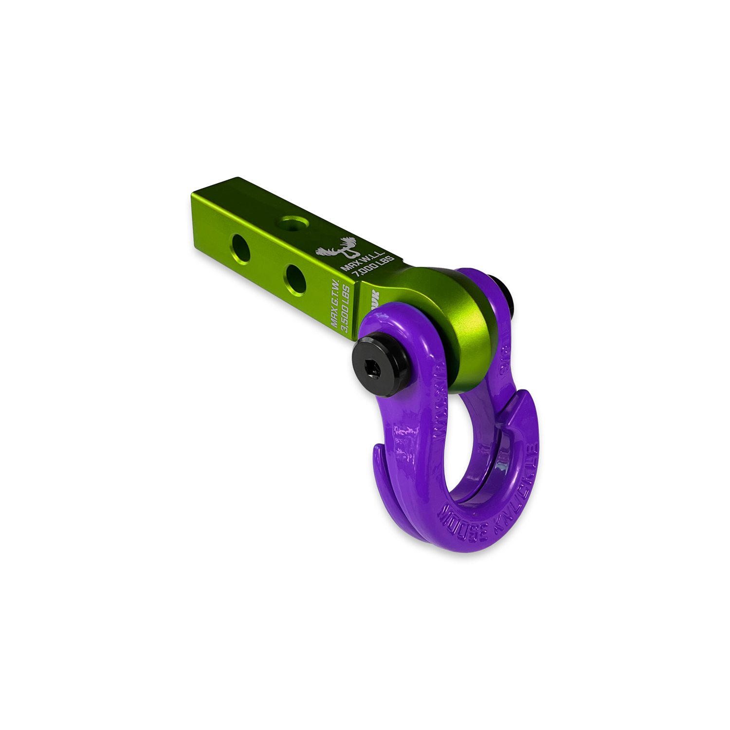 Jowl 5/8 Split Shackle & 1.25 Receiver (Bean Green and Grape Escape)