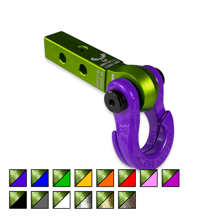 Jowl 5/8 Split Shackle & 1.25 Receiver (Bean Green and Grape Escape)