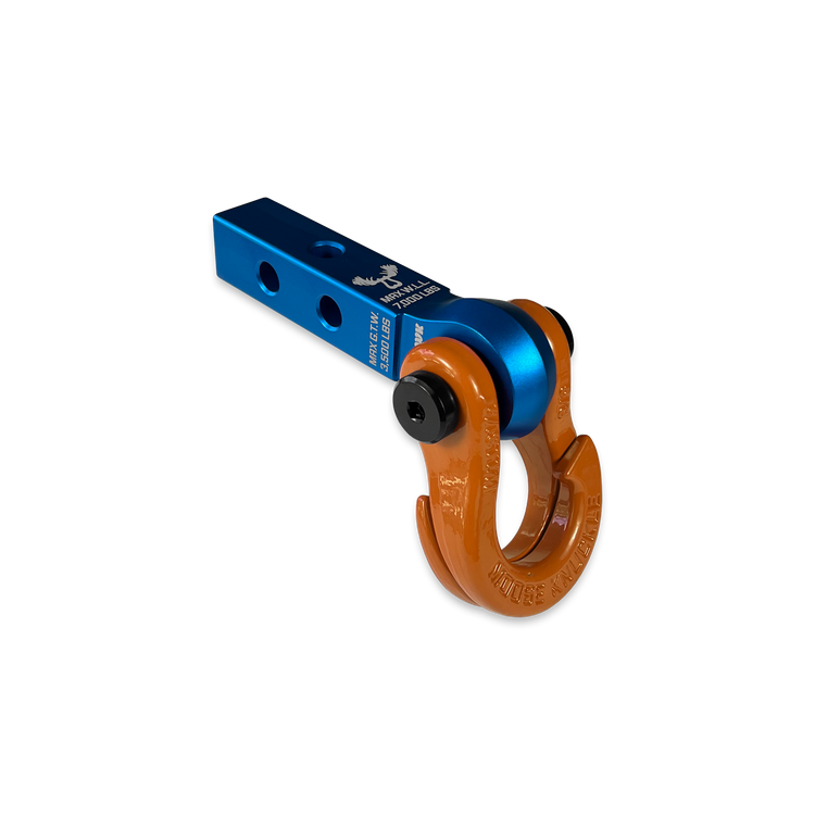 Jowl 5/8 Split Shackle & 1.25 Receiver (Blue Pill and Obscene Orange)