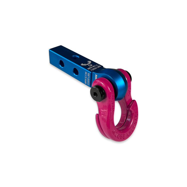 Jowl 5/8 Split Shackle & 1.25 Receiver (Blue Pill and Pogo Pink)