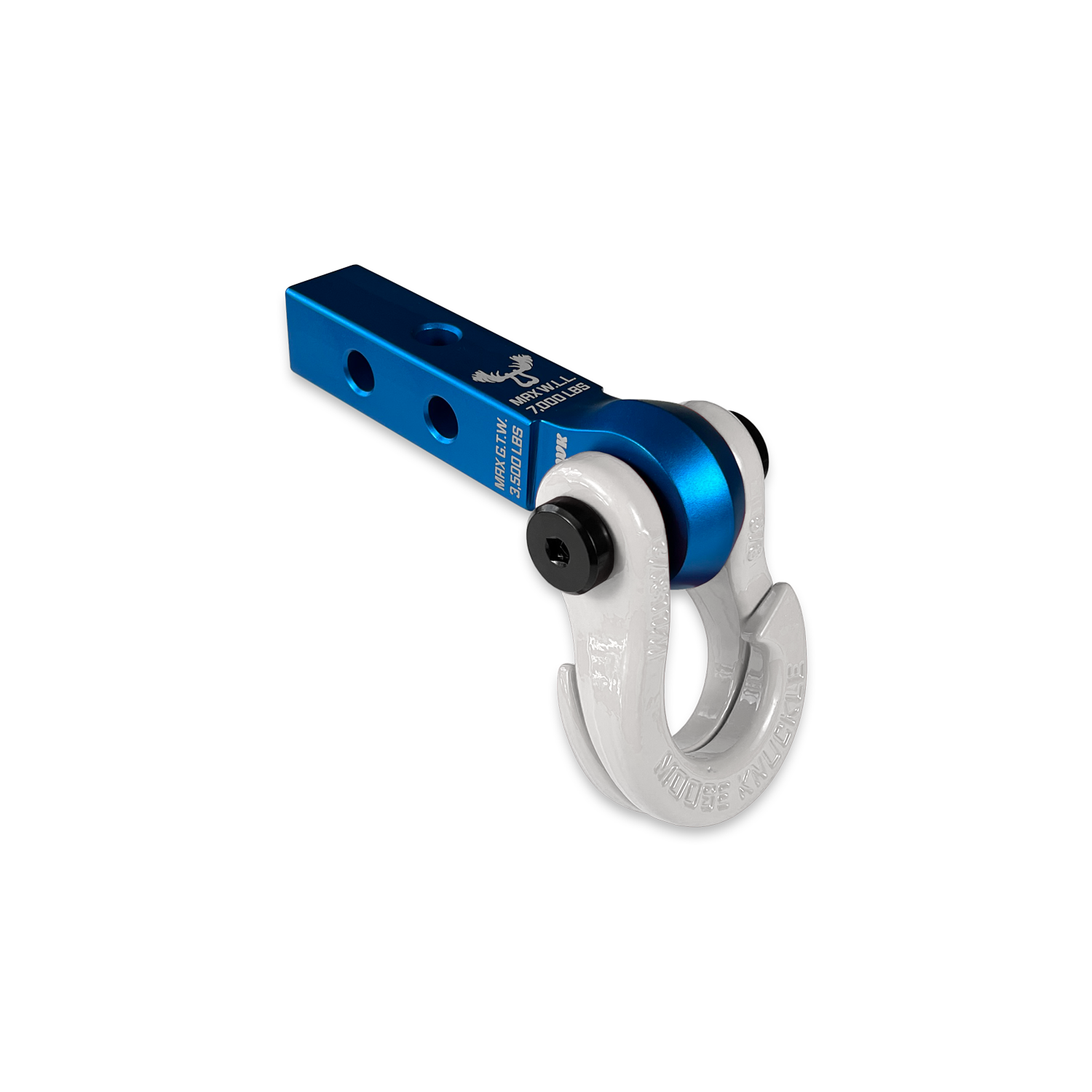 Jowl 5/8 Split Shackle & 1.25 Receiver (Blue Pill and Pure White)