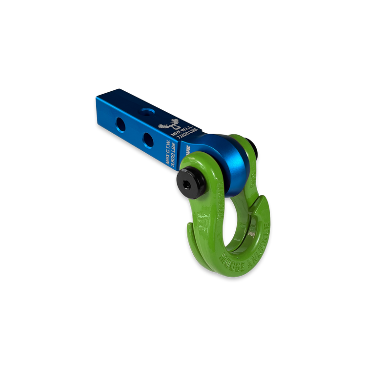 Jowl 5/8 Split Shackle & 1.25 Receiver (Blue Pill and Sublime Green)