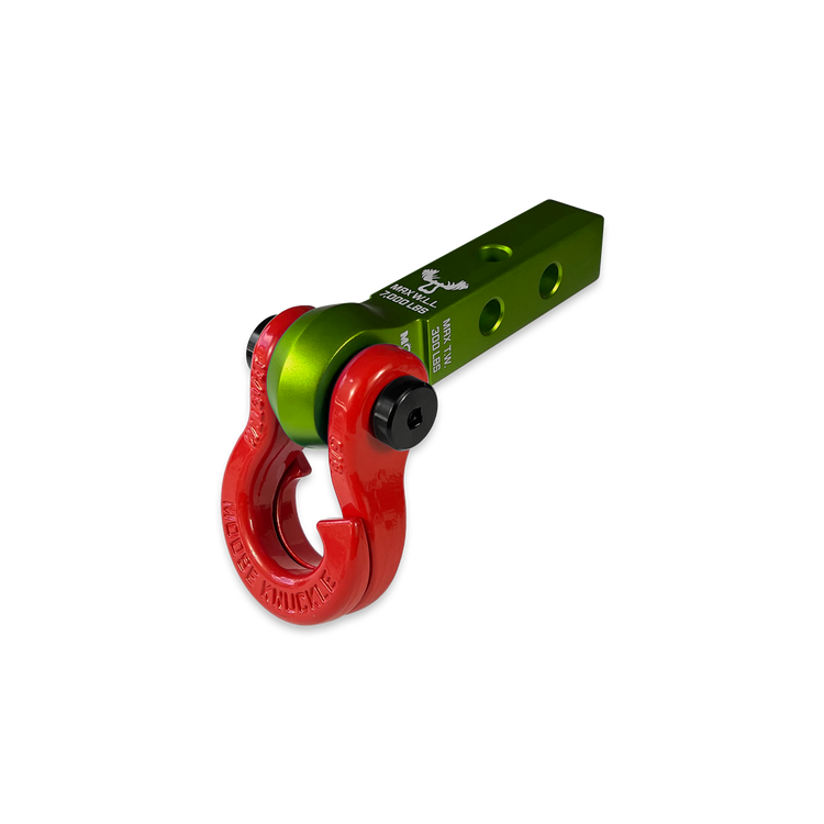 Jowl 5/8 Split Shackle & 1.25 Receiver (Bean Green and Flame Red)