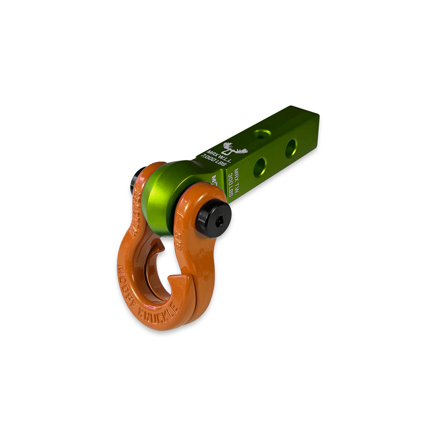 Jowl 5/8 Split Shackle & 1.25 Receiver (Bean Green and Obscene Orange)