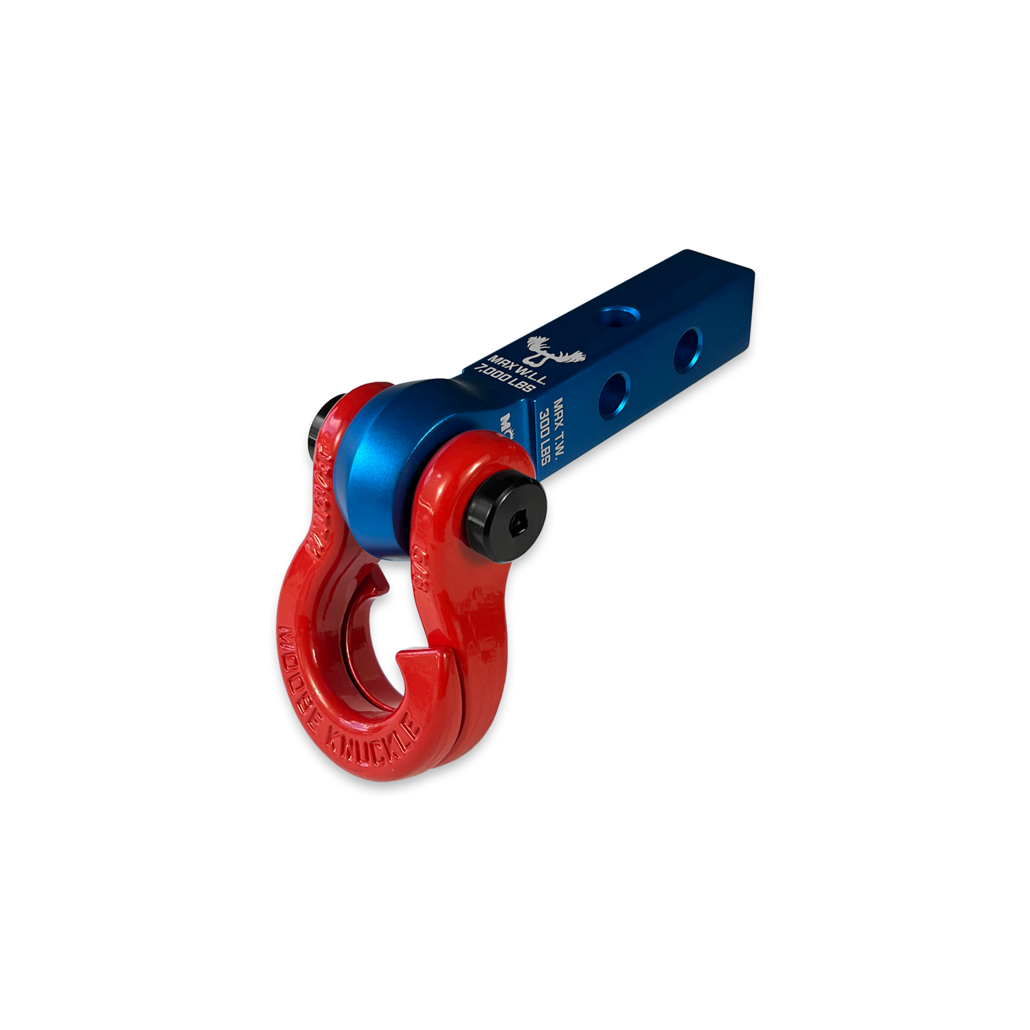 Jowl 5/8 Split Shackle & 1.25 Receiver (Blue Pill and Flame Red)