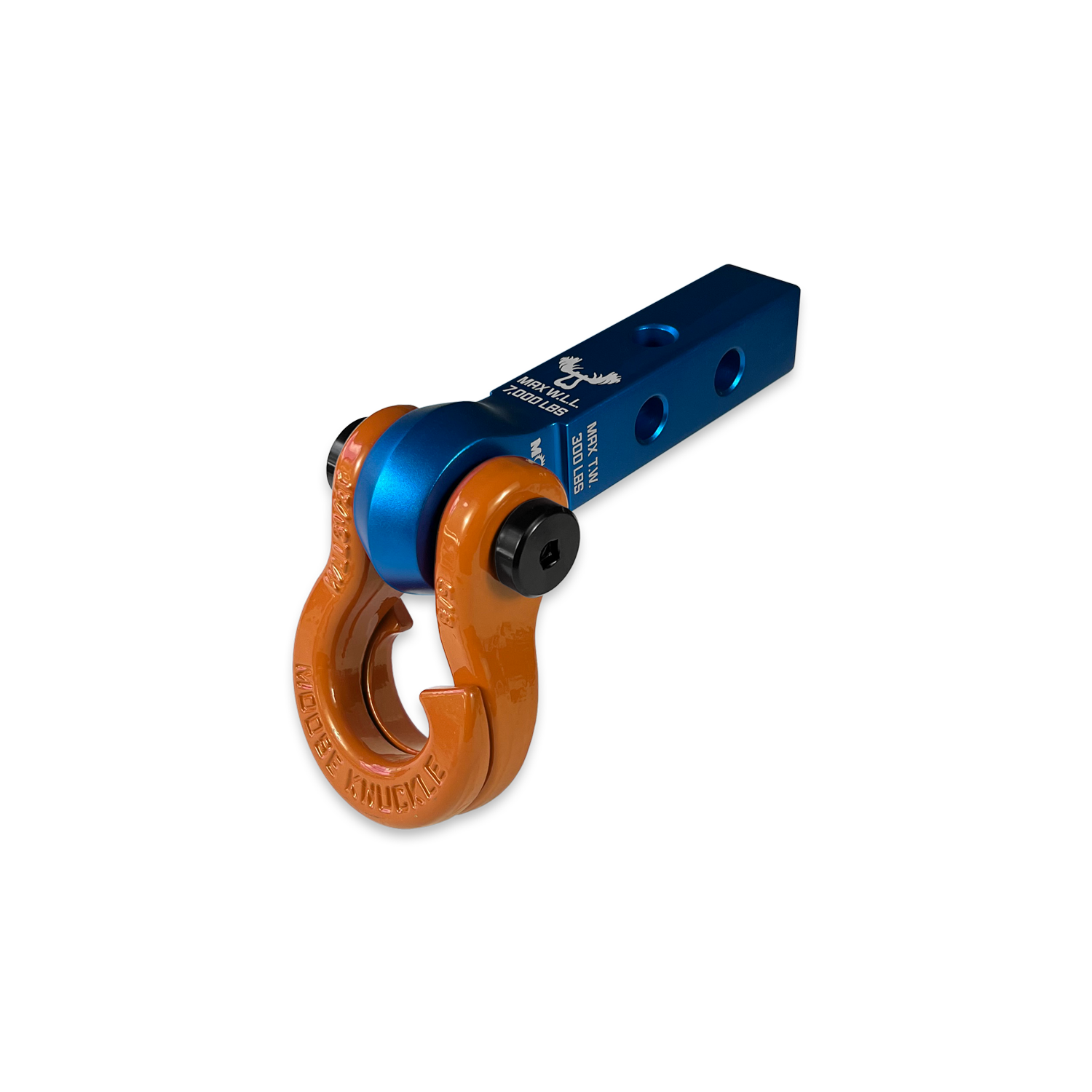 Jowl 5/8 Split Shackle & 1.25 Receiver (Blue Pill and Obscene Orange)