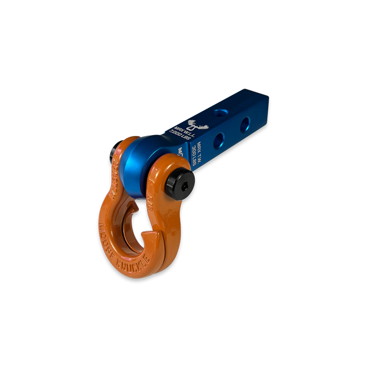 Jowl 5/8 Split Shackle & 1.25 Receiver (Blue Pill and Obscene Orange)