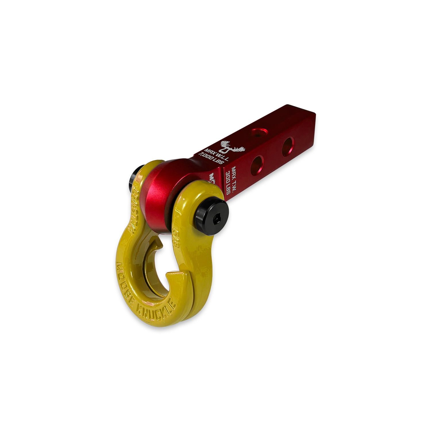 Jowl 5/8 Split Shackle & 1.25 Receiver (Red Rum and Detonator Yellow) Right