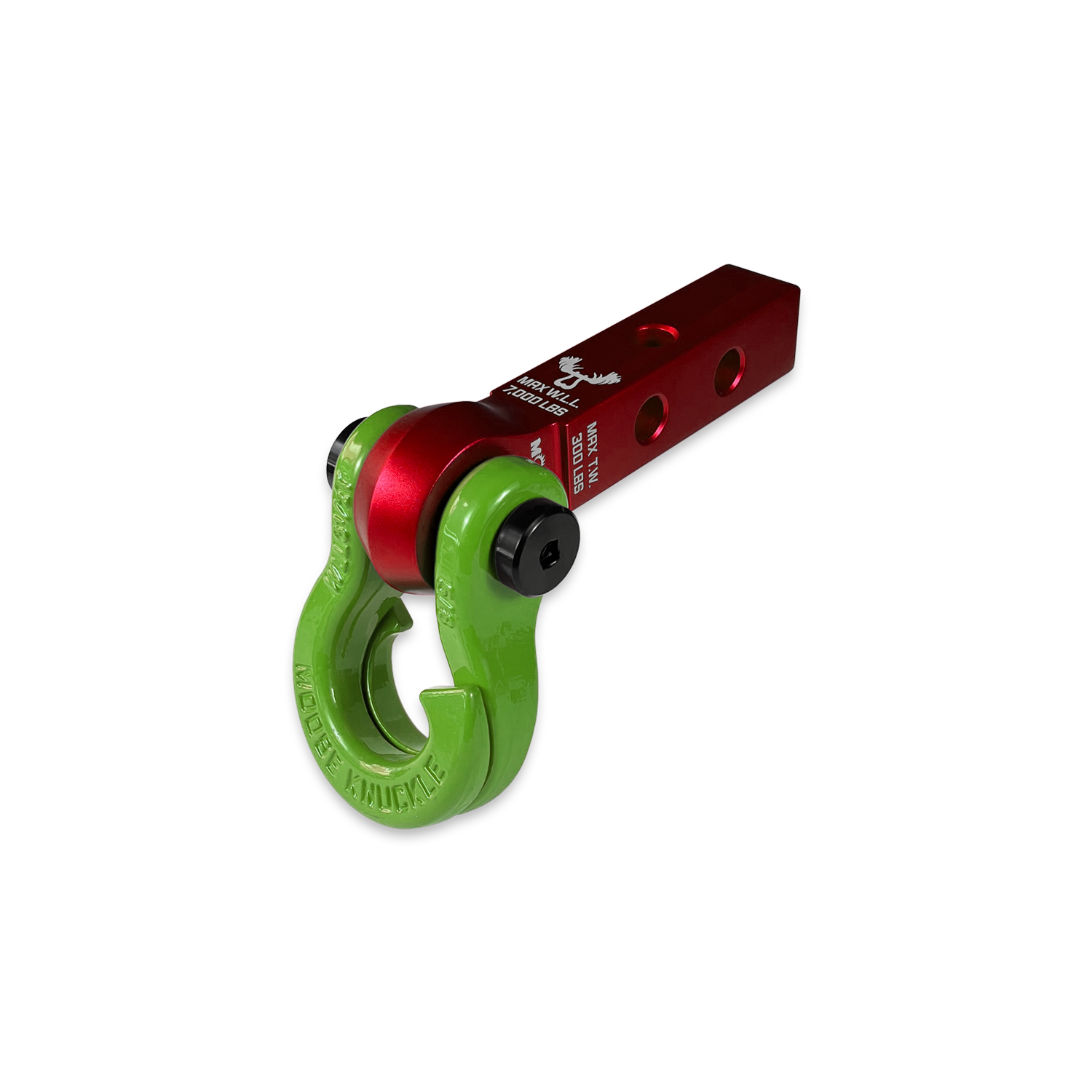 Jowl 5/8 Split Shackle & 1.25 Receiver (Red Rum and Sublime Green) RIght