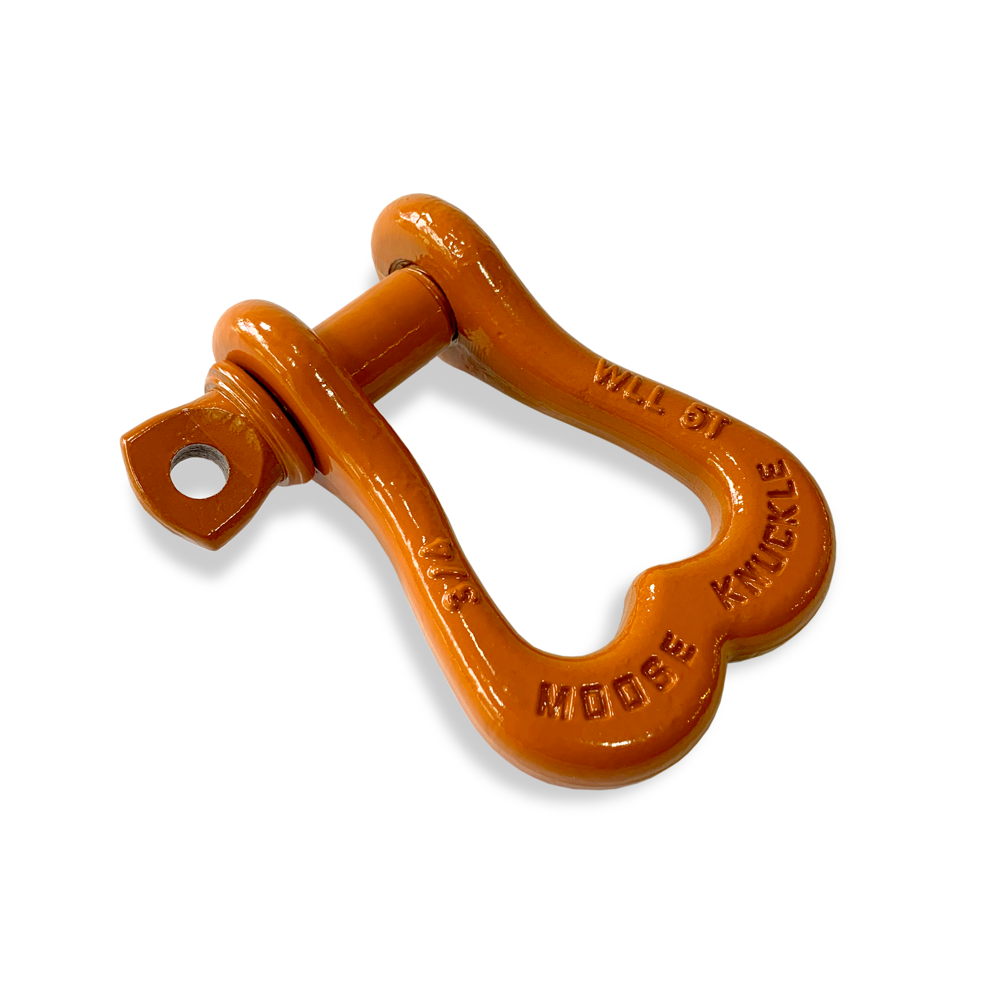 Moose Knuckle XL Obscene Orange Bow D-Ring 3/4" Shackle for Off-Road Closed Loop 4x4 and SxS Vehicle Recovery