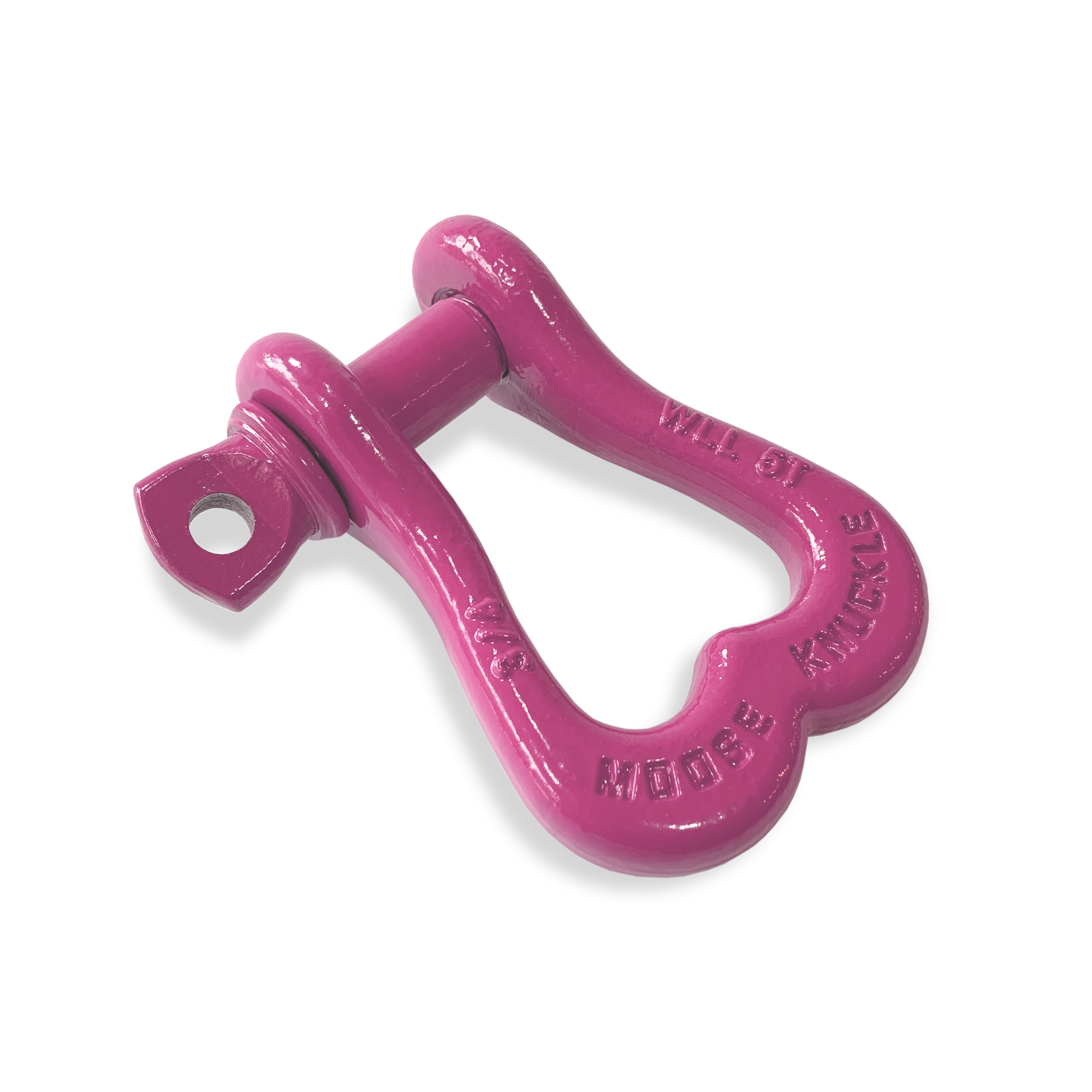 Moose Knuckle XL Pretty Pink Bow D-Ring 3/4" Shackle for Off-Road Closed Loop 4x4 and SxS Vehicle Recovery