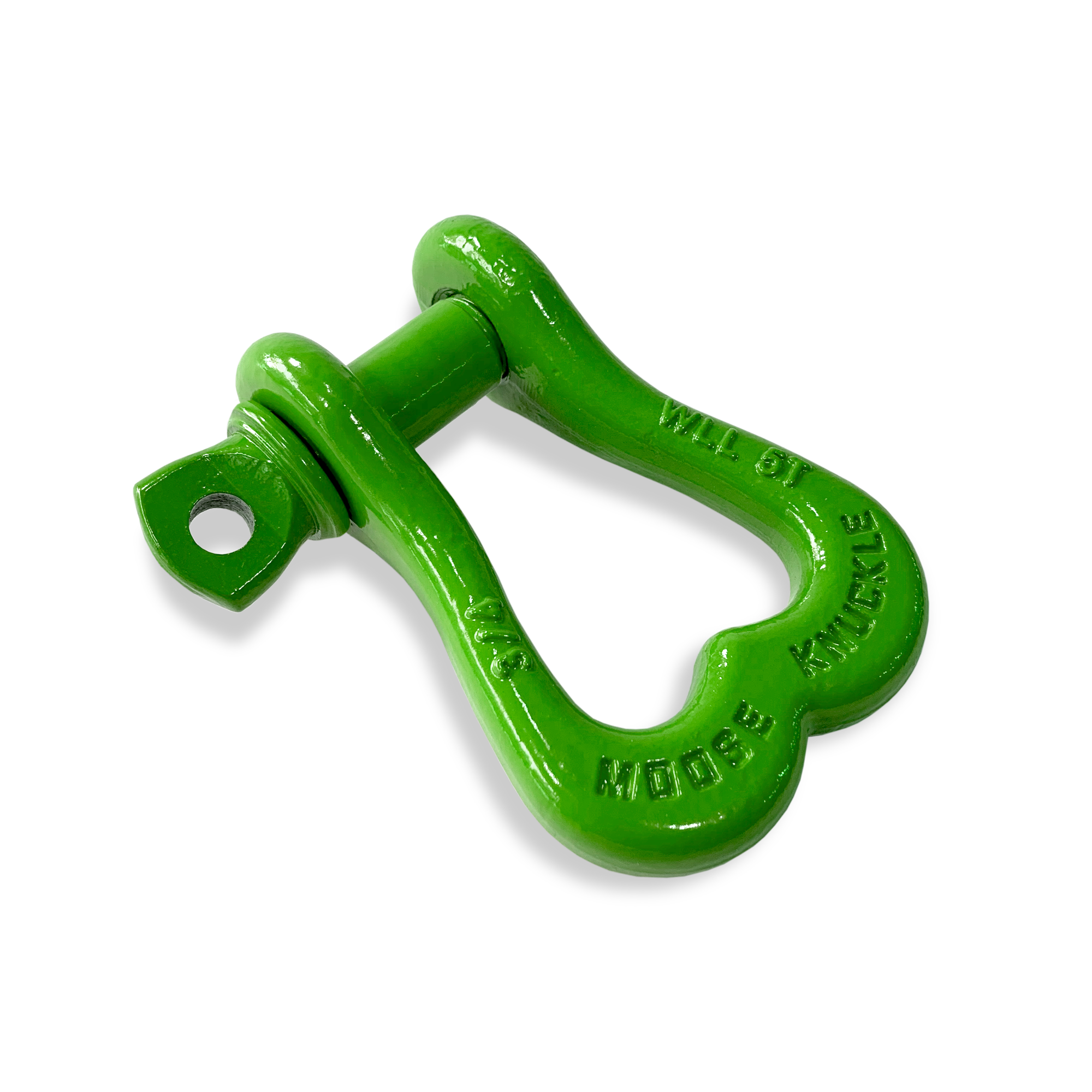 Moose Knuckle XL Sublime Green Bow D-Ring 3/4" Shackle for Off-Road Closed Loop 4x4 and SxS Vehicle Recovery